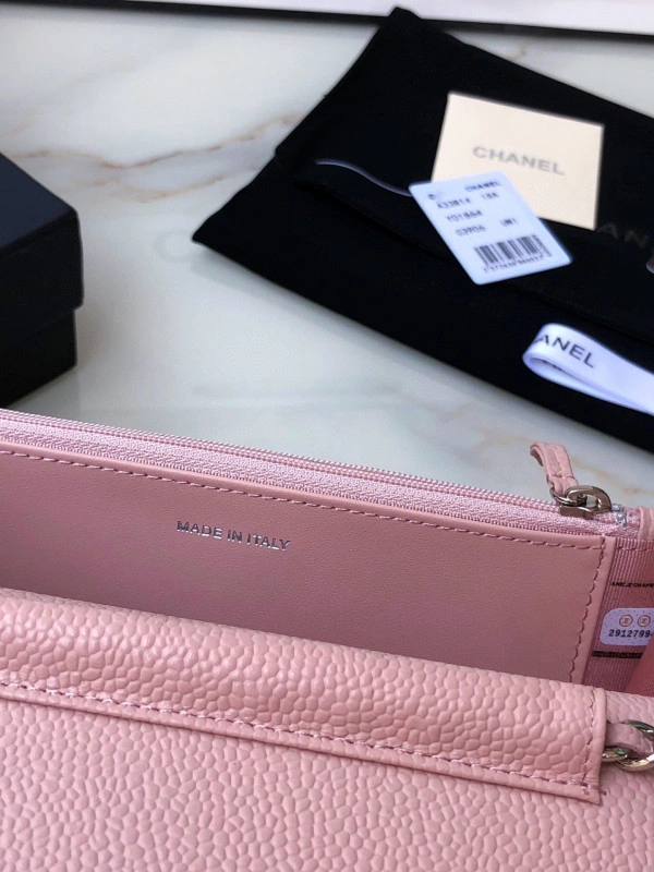 CHANEL CHAIN WALLET CAVIAR WITH SILVER HARDWARE HighQuality 716 - Image 9