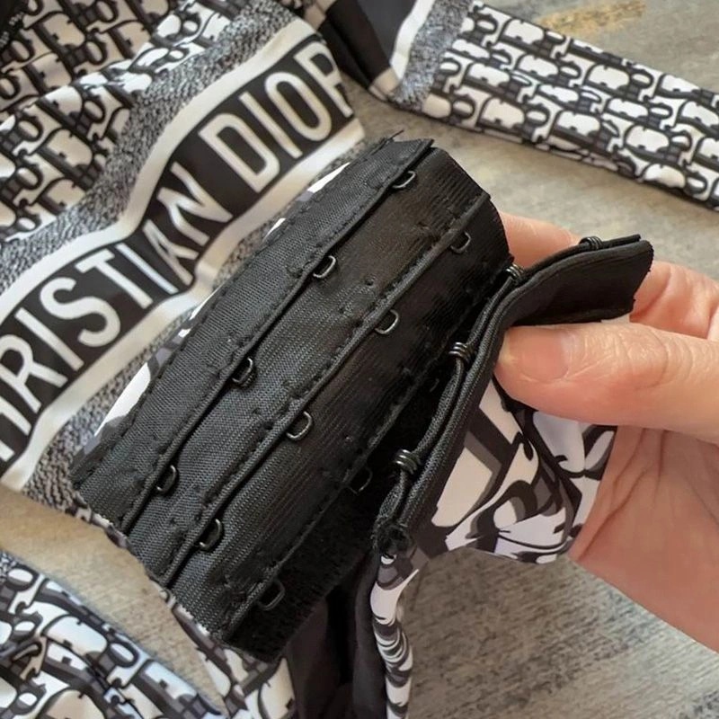 Christian Dior Bodysuit Women Oblique Motif Lycra Black - Image 4