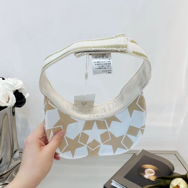 Christian Dior Visor Etoile Motif Cotton Khaki - Image 3