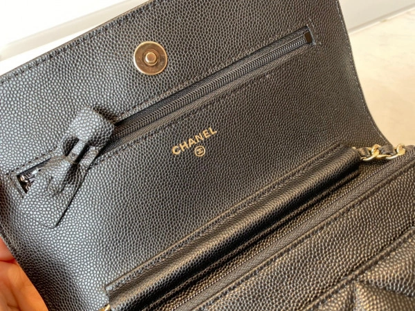 Comfortable CHANEL CHAIN WALLET CAVIAR 1366 - Image 10