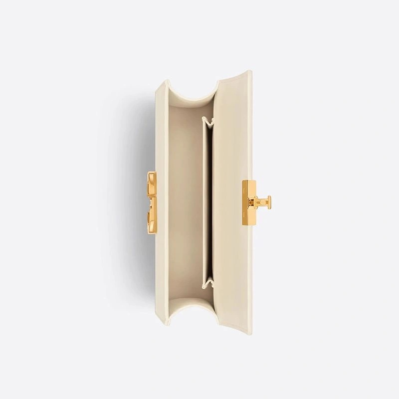 Dior 30 Montaigne East-West Bag With Chain Calfskin White - Image 4