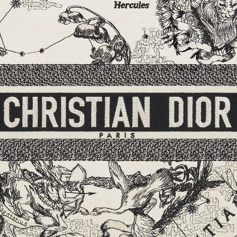 Dior Book Tote Toile de Jouy Zodiac Motif Canvas White - Image 5