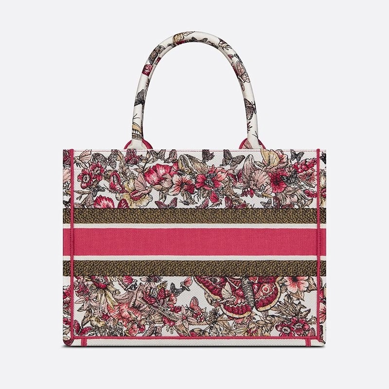 Dior Book Tote Butterfly Motif Canvas Multicolor - Image 3