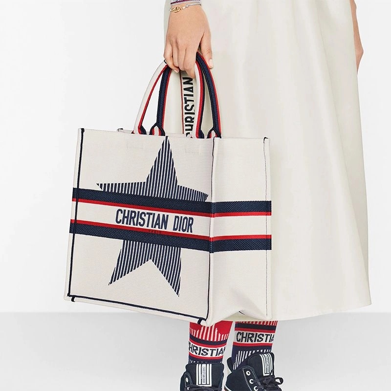 Dior Book Tote DiorAlps Motif Canvas White - Image 5