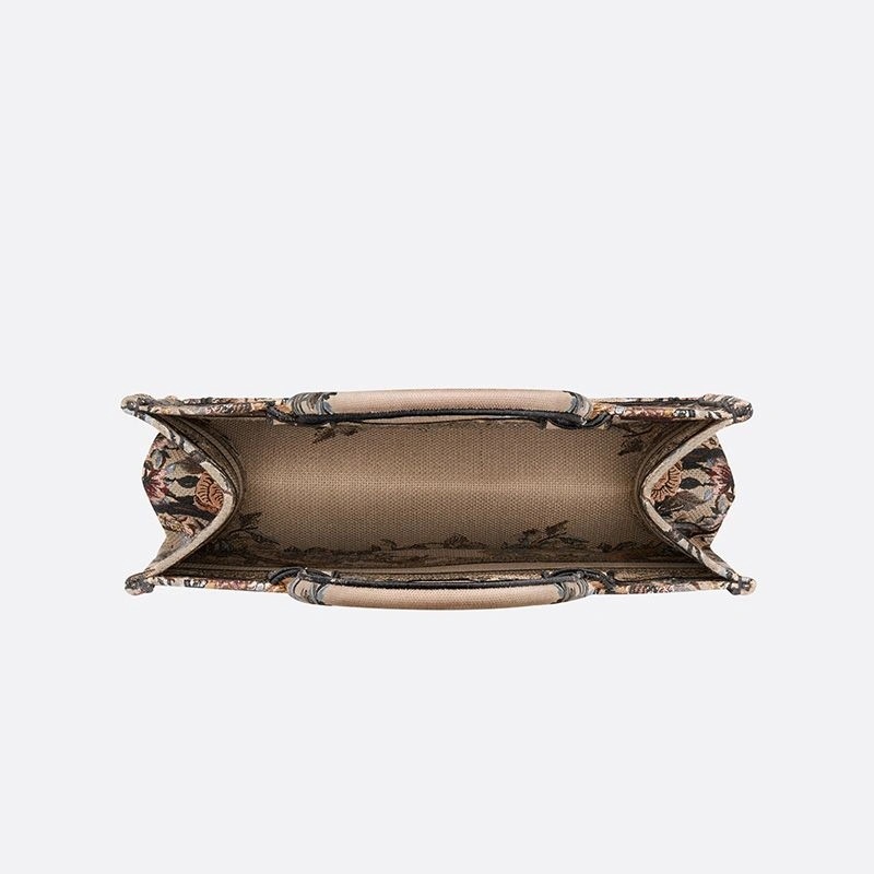 Dior Book Tote Jardin d'Hiver Motif Canvas Beige - Image 4