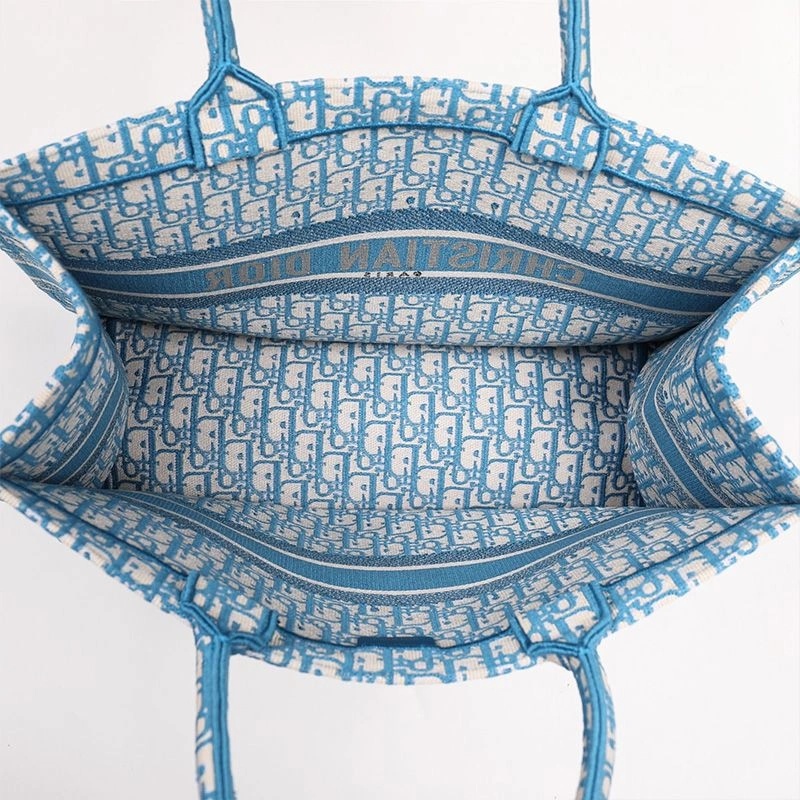 Dior Book Tote Oblique Motif Canvas Light Blue - Image 4