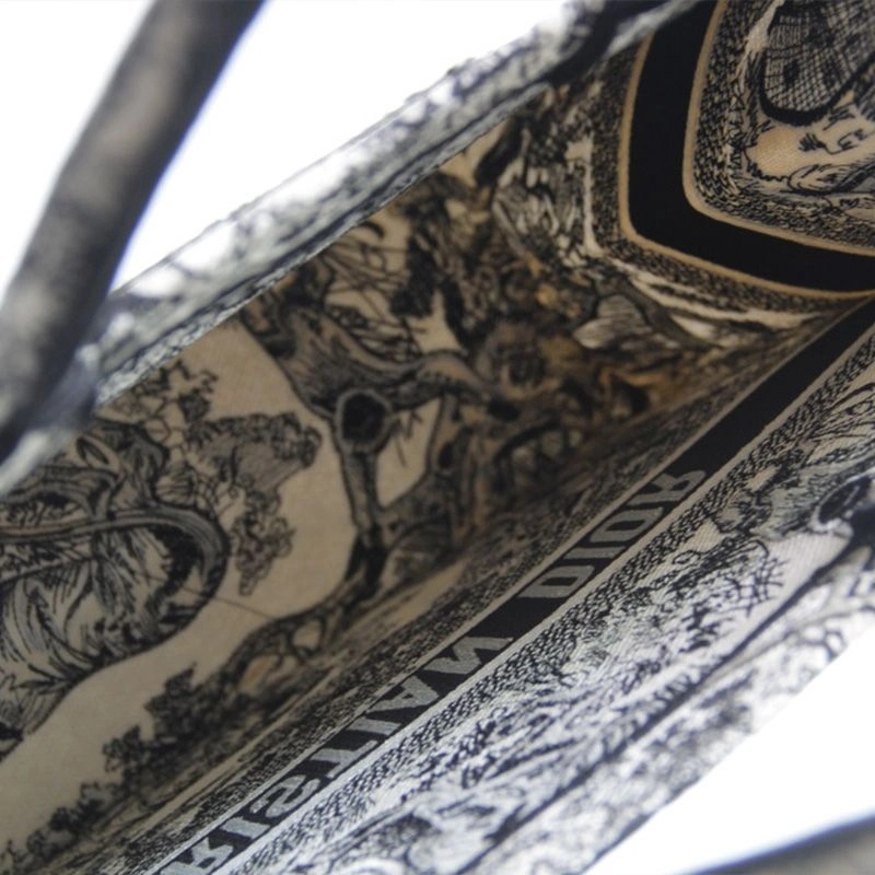 Dior Book Tote Toile De Jouy Motif Canvas Black - Image 3