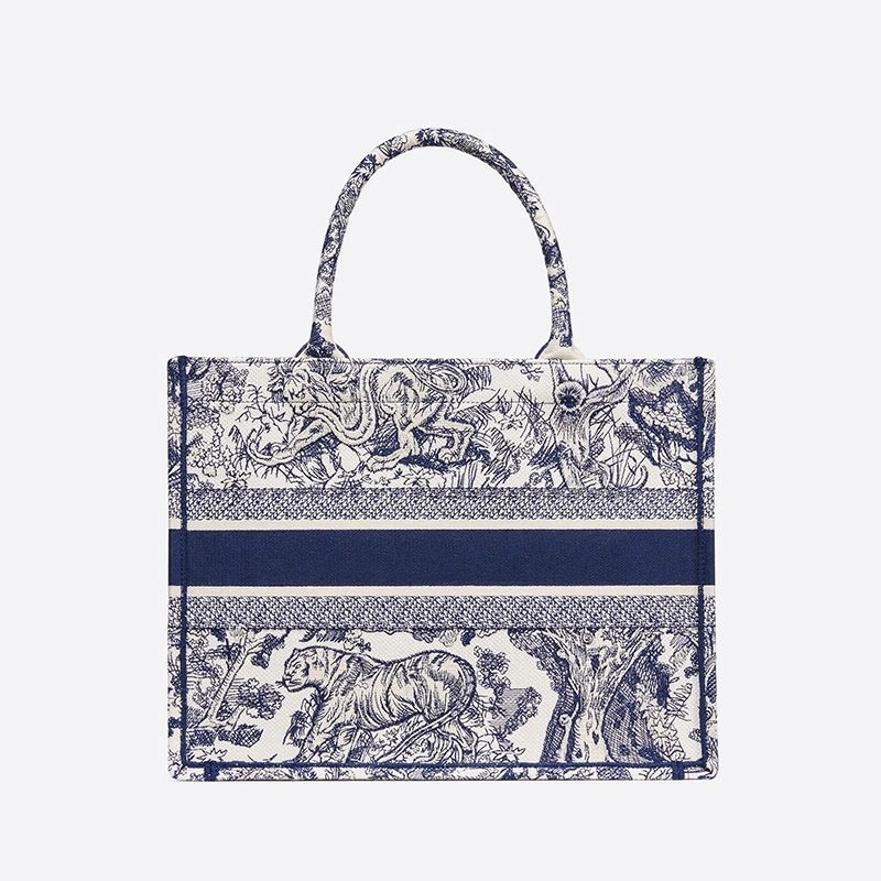 Dior Book Tote Toile De Jouy Motif Canvas Blue - Image 3