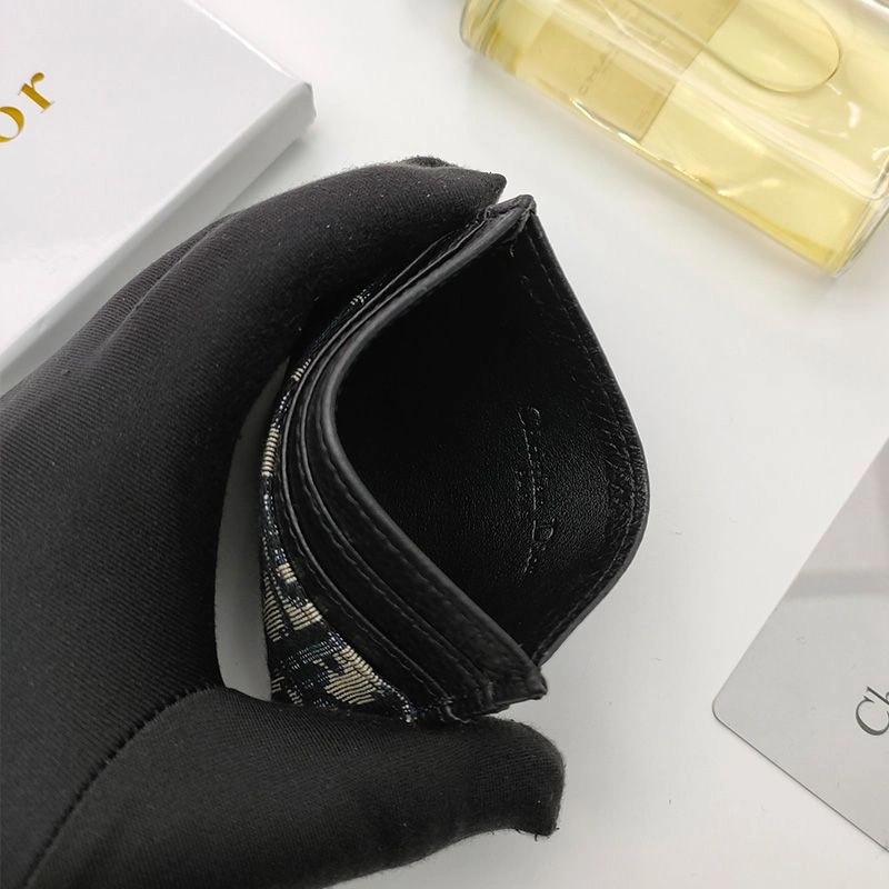 Dior Card Holder Oblique Motif Canvas Blue - Image 3