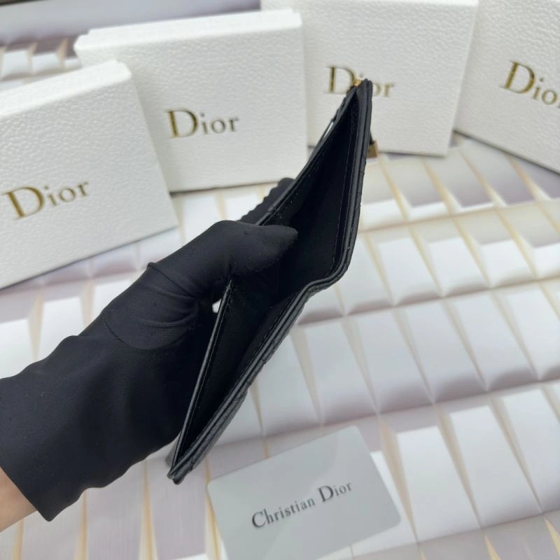 Dior Caro Dahlia Card Holder Cannage Calfskin Black - Image 4