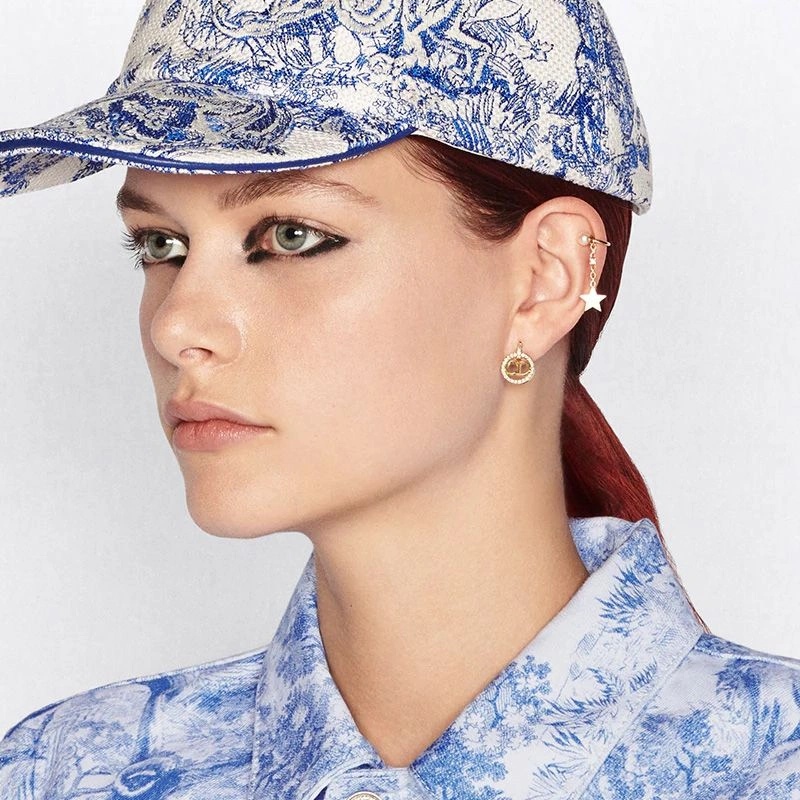 Dior Clair D Lune Earrings Metal and Crystals Gold - Image 4