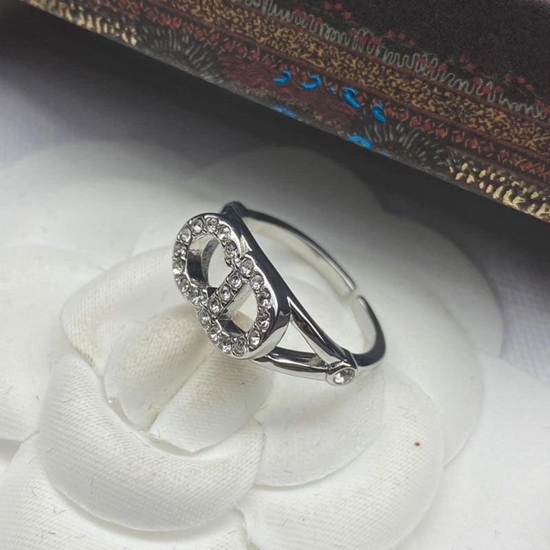 Dior Clair D Lune Ring Palladium-Finish Metal and Silver Crystals Silver - Image 3