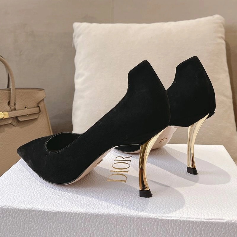 Dior D-Fame Pumps Women Suede Black - Image 3