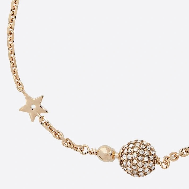 Dior La Petite Tribale Bracelet Metal and White Crystals Gold - Image 3