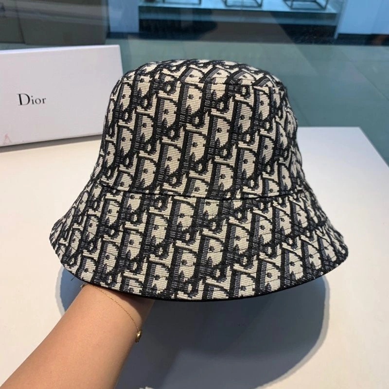 Dior Reversible Bucket Hat Teddy Oblique Motif Cotton Black - Image 3