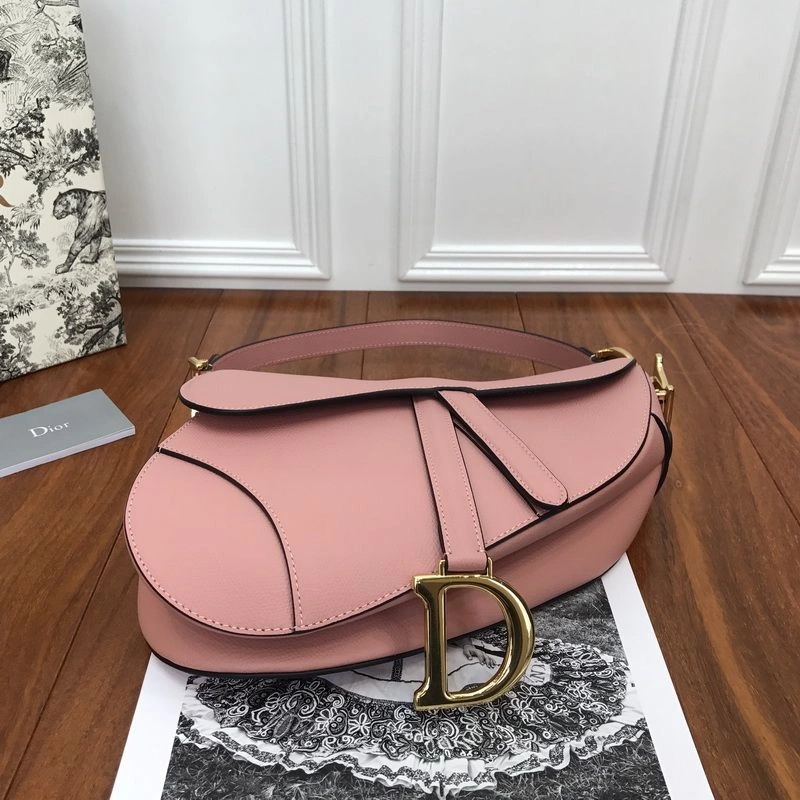 Dior Saddle Bag Grained Calfskin Pink - Image 3