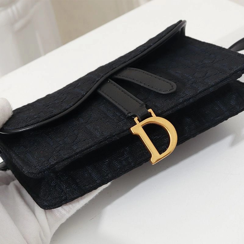 Dior Saddle Belt Pouch Oblique Motif Canvas Black - Image 3