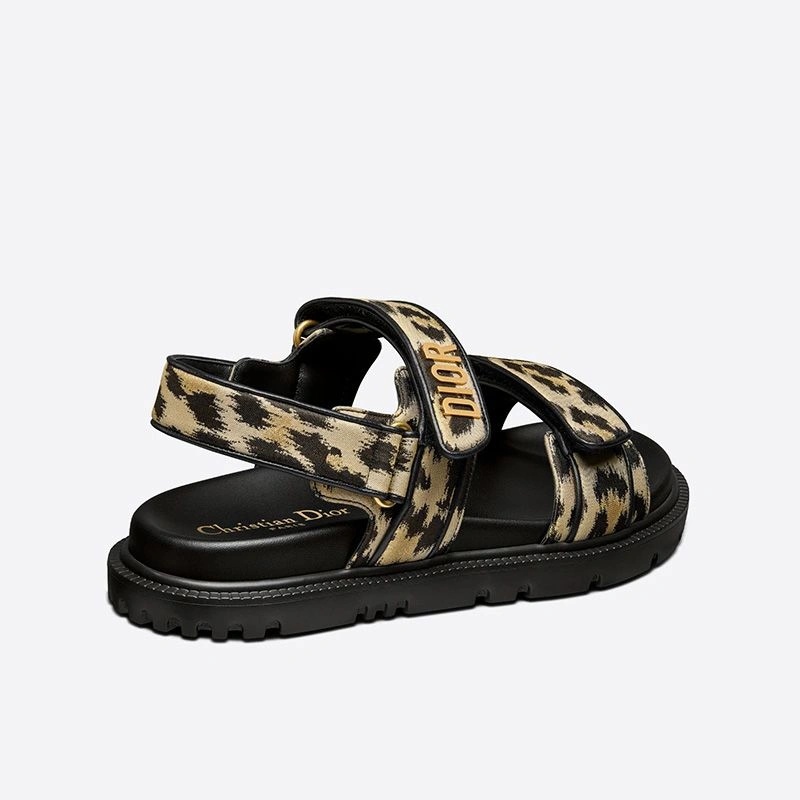 DiorAct Sandals Women Mizza Motif Technical Fabric Beige - Image 3