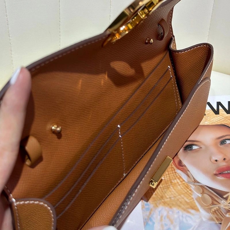 Hermes Chaine d'Ancre To Go Wallet Epsom Leather Gold Hardware In Brown - Image 4