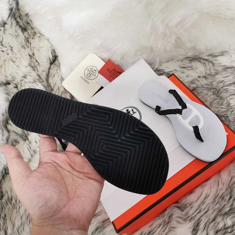 Hermes Kala Nera Slides Women Rubber In White - Image 3