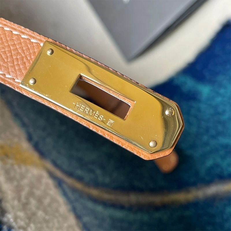 Hermes Kelly 18 Belt Espom Calfskin In Brown Gold - Image 3