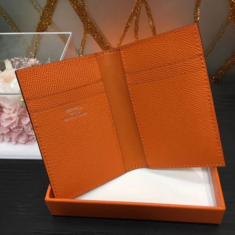 Hermes MC? Euclide Card Holder Epsom Calfskin In Orange - Image 3
