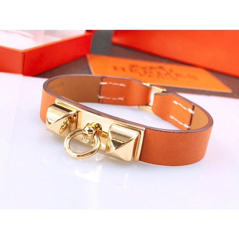 Hermes Micro Rivale Bracelets Swift Calfskin Gold Hardware - Image 3