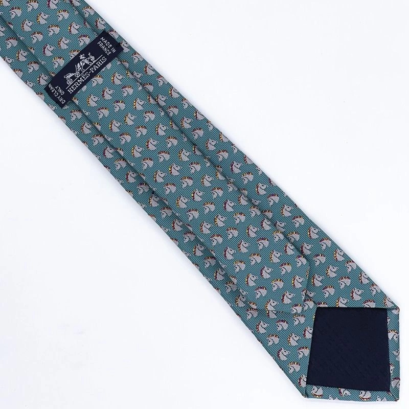 Hermes Tie 7 Cheval Rebelle Tie In Blue - Image 5