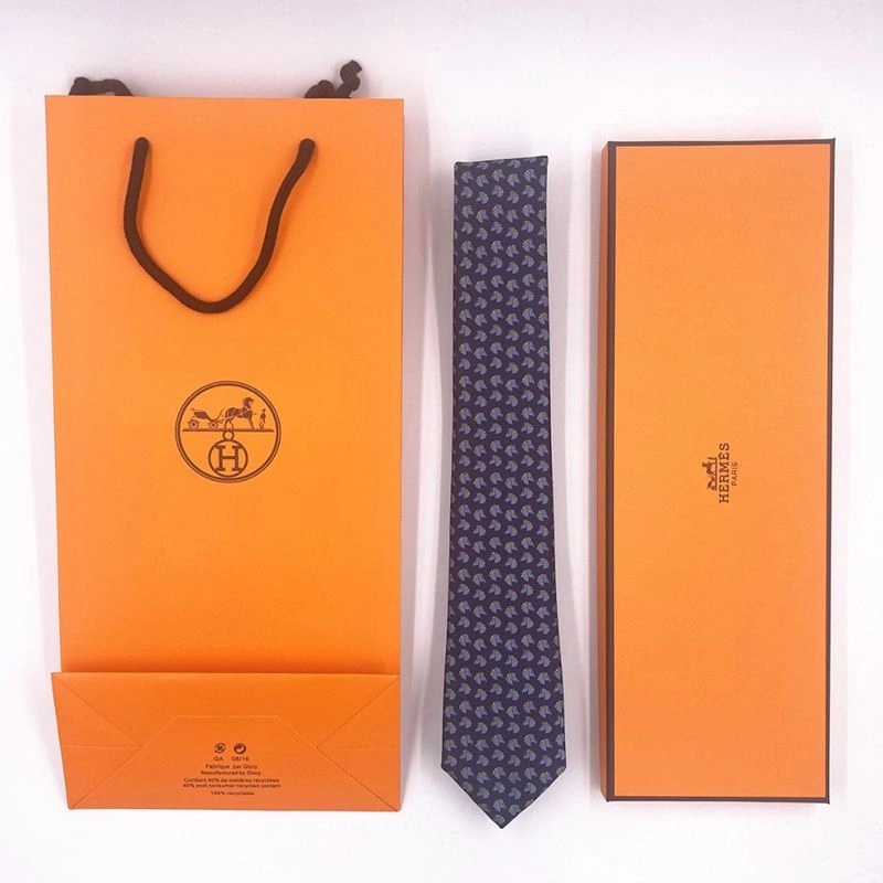 Hermes Tie 7 Cheval Rebelle Tie In Dark Blue - Image 3