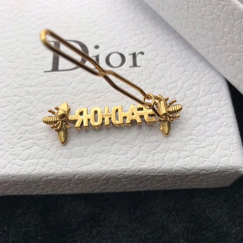 J'Adior Barrette with Bee Silver Crystals Gold - Image 3