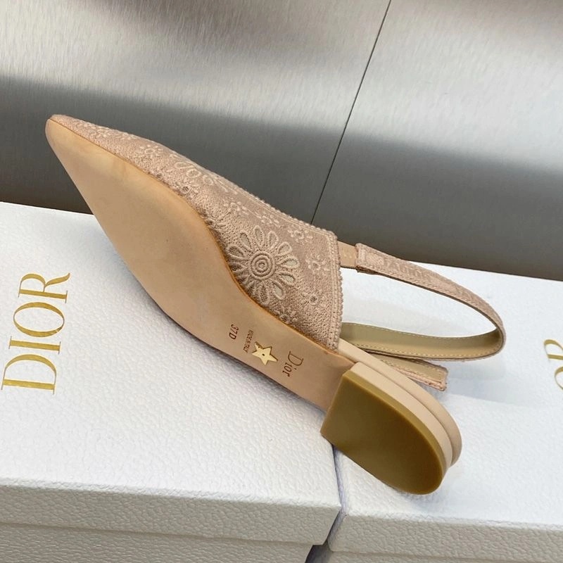 J'Adior Slingback Pumps Women Saint-Gall Floral Motif Mesh Pink - Image 7