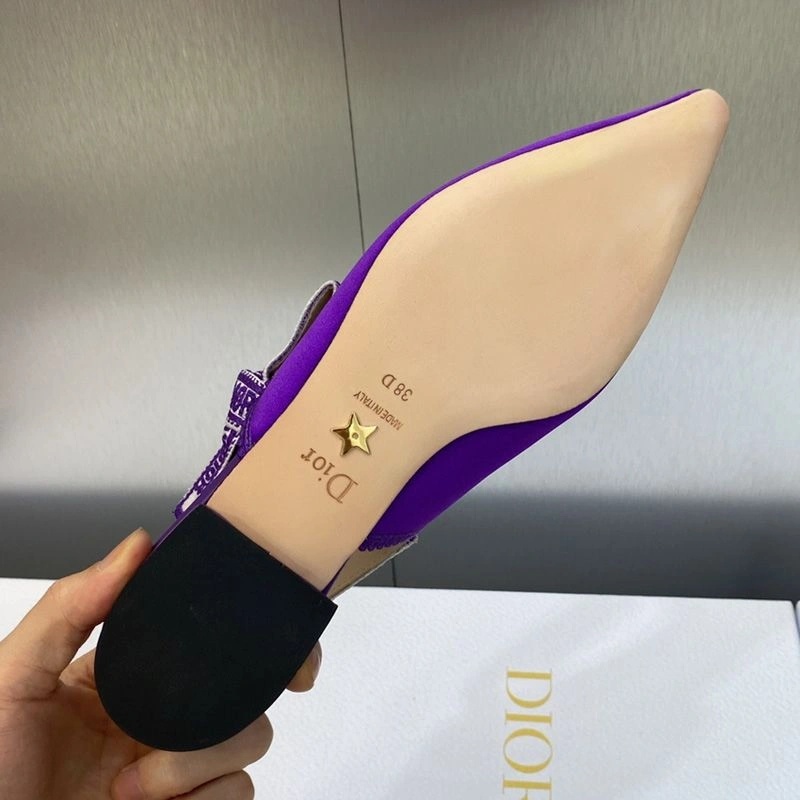 J'Adior Slingback Pumps Women Satin and Cotton Purple - Image 7