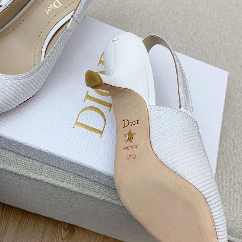 J'Adior Slingback Pumps Women Technical Fabric White - Image 5