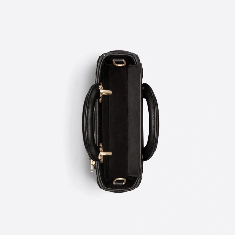 Micro Lady D-Joy Bag Cannage Lambskin Black - Image 4