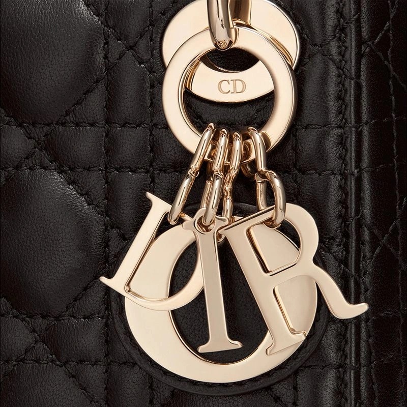 Micro Lady Dior Bag Cannage Lambskin Black - Image 5