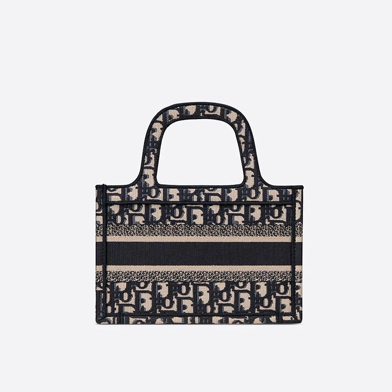 Mini Dior Book Tote Oblique Motif Canvas Blue - Image 3