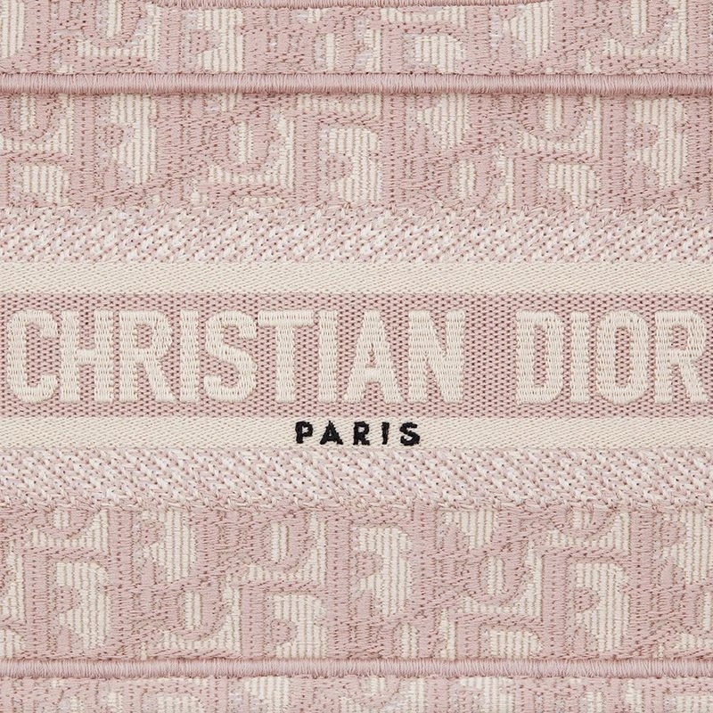 Mini Dior Book Tote Oblique Motif Canvas Pink - Image 4