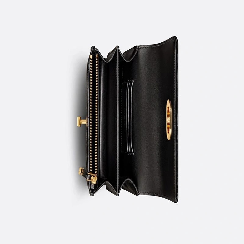 Mini Miss Caro Bag Macrocannage Lambskin Black - Image 4
