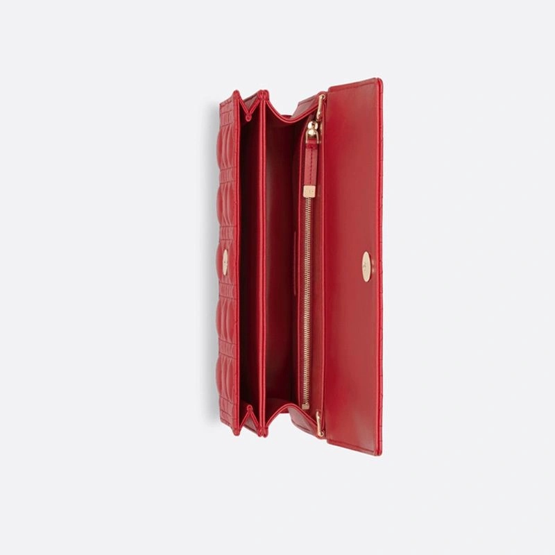 Small Miss Dior Top Handle Bag Cannage Lambskin Red - Image 4