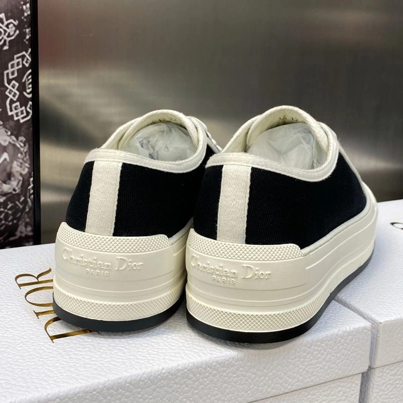 Walk'N'Dior Platform Sneakers Unisex Canvas Black - Image 3