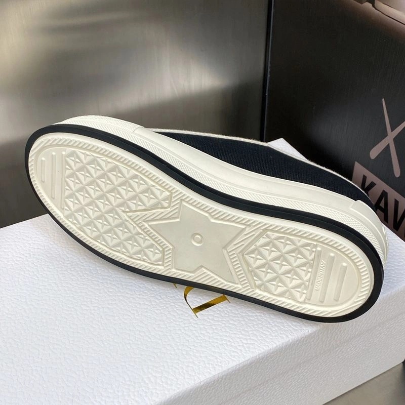 Walk'N'Dior Platform Sneakers Unisex Canvas Black - Image 4