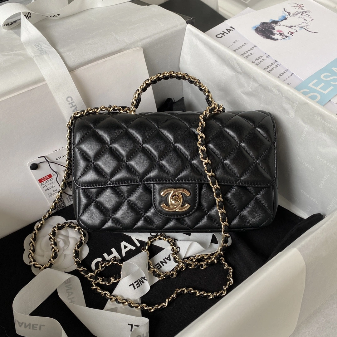 Affordable CHANEL FLAP BAG WITH TOP HANDLE-21CM 932