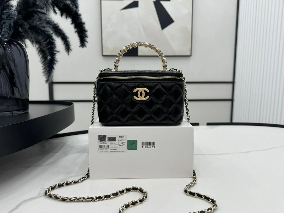 CHANEL SMALL VANITY WITH CHANELASSIC CHAIN-9-17-8cm BestValue 1214